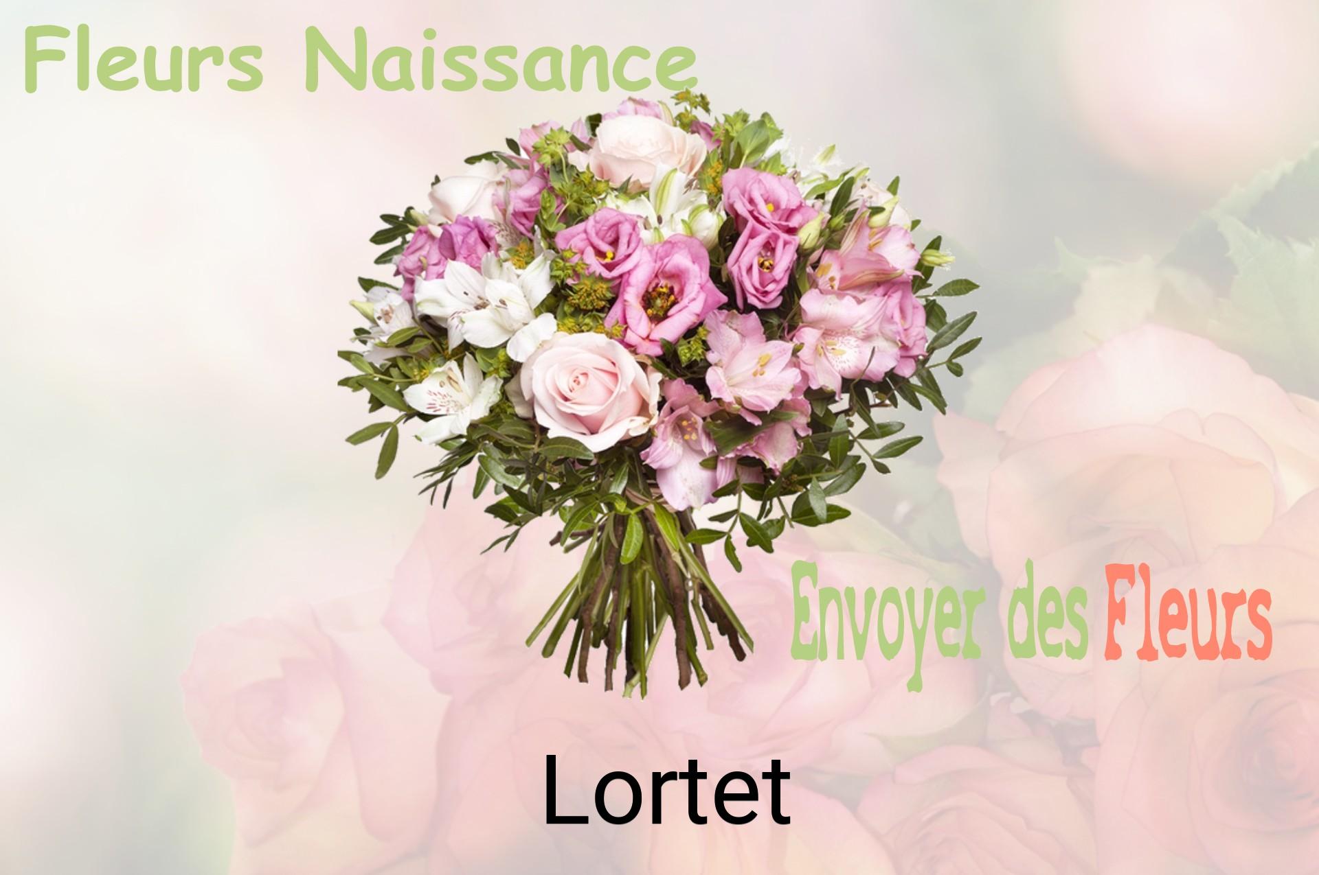 Bouquet de fleurs de naissance livré à Lortet